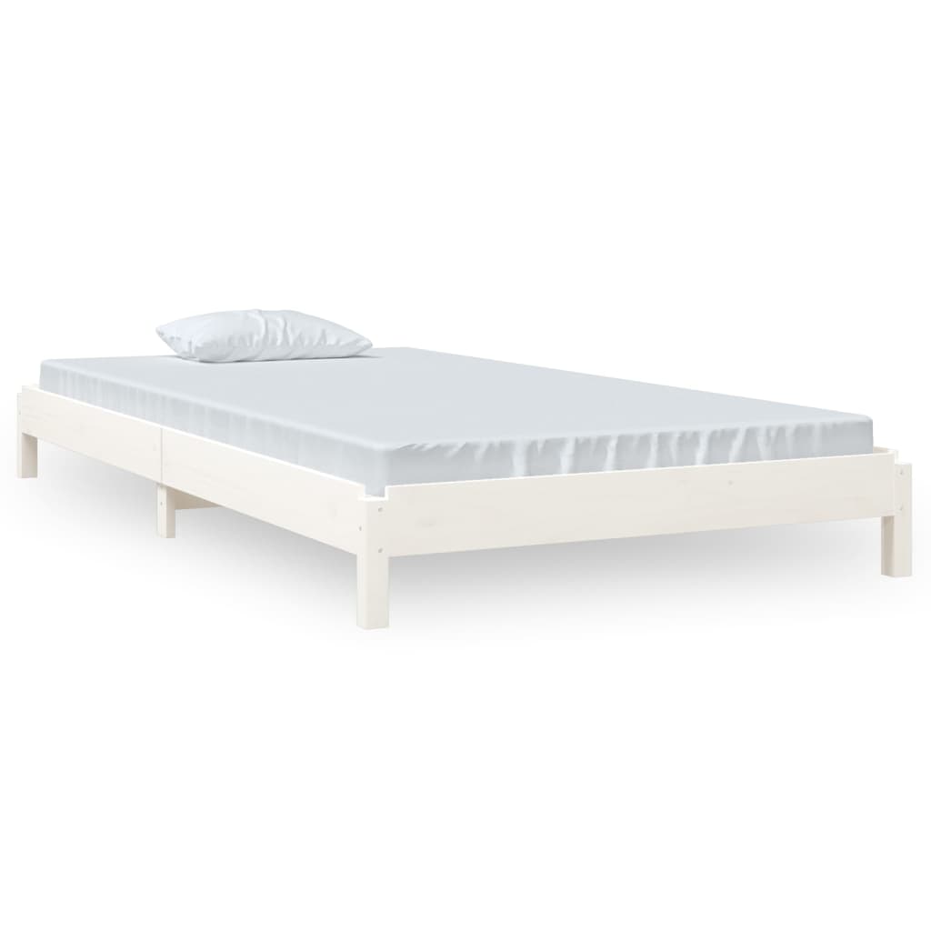 Stableseng hvit 100x200 cm heltre furu