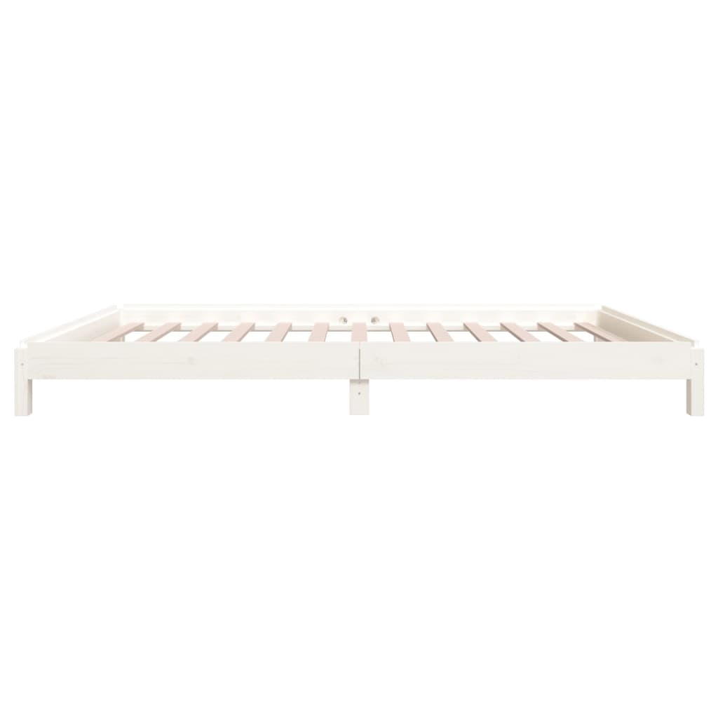 Stableseng hvit 100x200 cm heltre furu