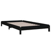 Stableseng svart 100x200 cm heltre furu