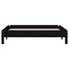 Stableseng svart 100x200 cm heltre furu