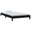 Stableseng svart 90x200 cm heltre furu