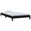 Stableseng svart 80x200 cm heltre furu
