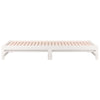 Uttrekkbar dagseng hvit 2x(90x200) cm heltre furu