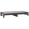 Uttrekkbar dagseng grå 2x(90x200) cm heltre furu