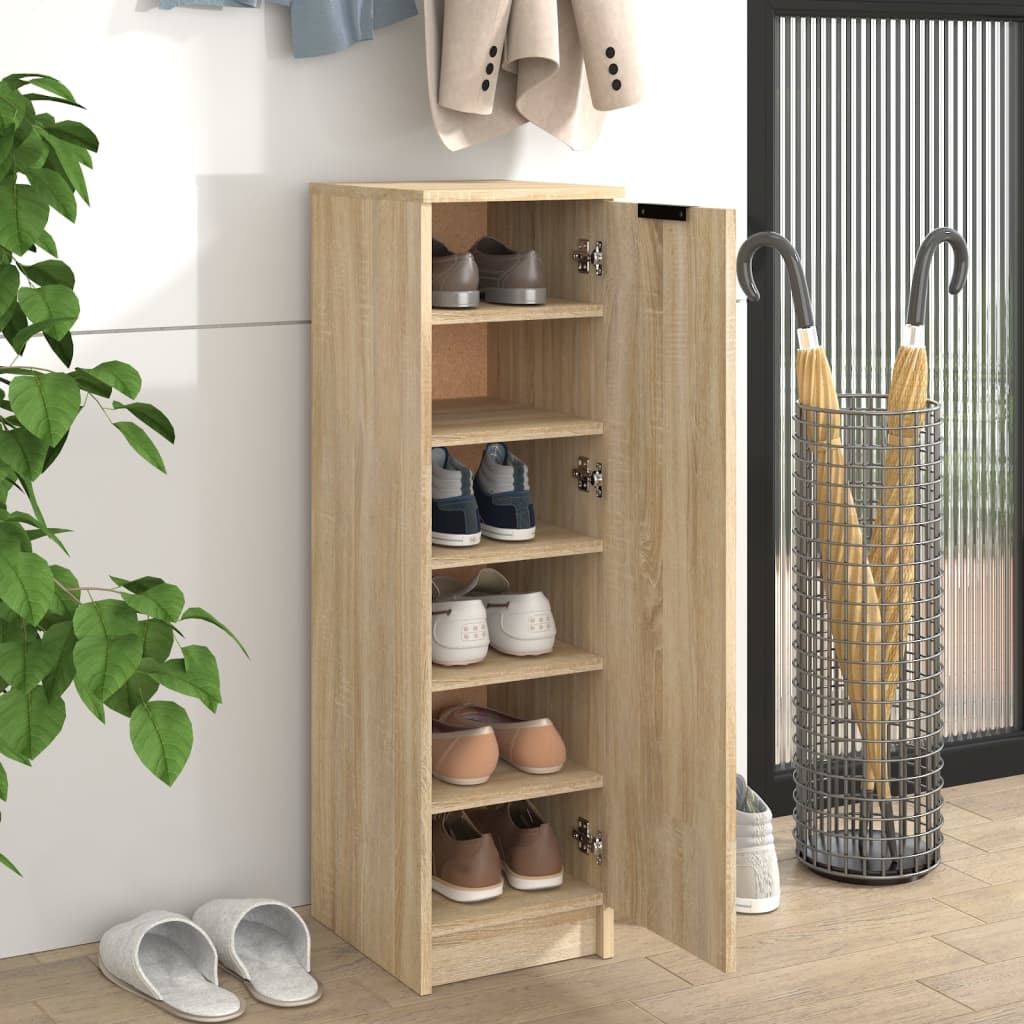 Skoskap sonoma eik 30x35x100 cm konstruert tre