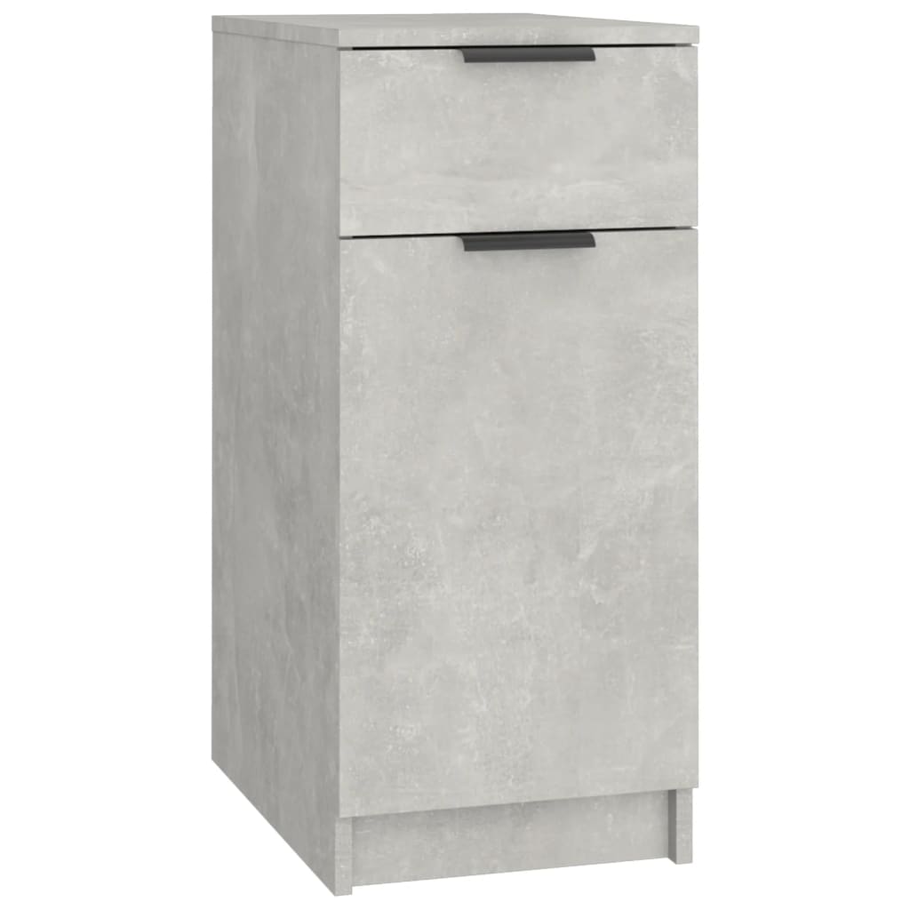 Skrivebordskap betonggrå 33,5x50x75 cm konstruert tre