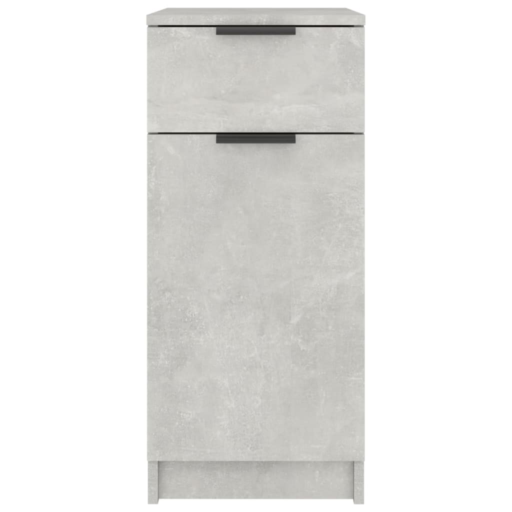 Skrivebordskap betonggrå 33,5x50x75 cm konstruert tre