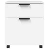 Mobilt arkivskap med hjul hvit 45x38x54 cm konstruert tre