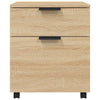 Mobilt arkivskap med hjul sonoma eik 45x38x54 cm konstruert tre