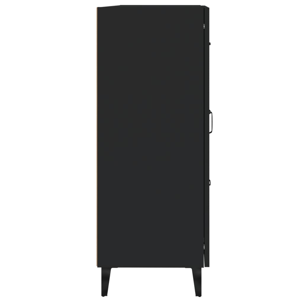Skjenk svart 69,5x34x90 cm konstruert tre