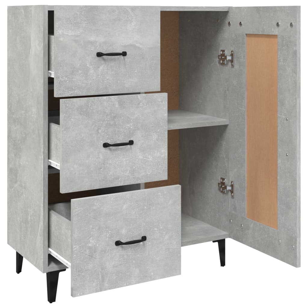 Skjenk betonggrå 69,5x34x90 cm konstruert tre