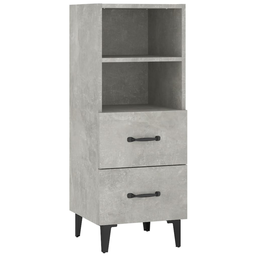 Skjenk betonggrå 34,5x34x90 cm konstruert tre