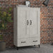Highboard betonggrå 70x31x115 cm konstruert tre