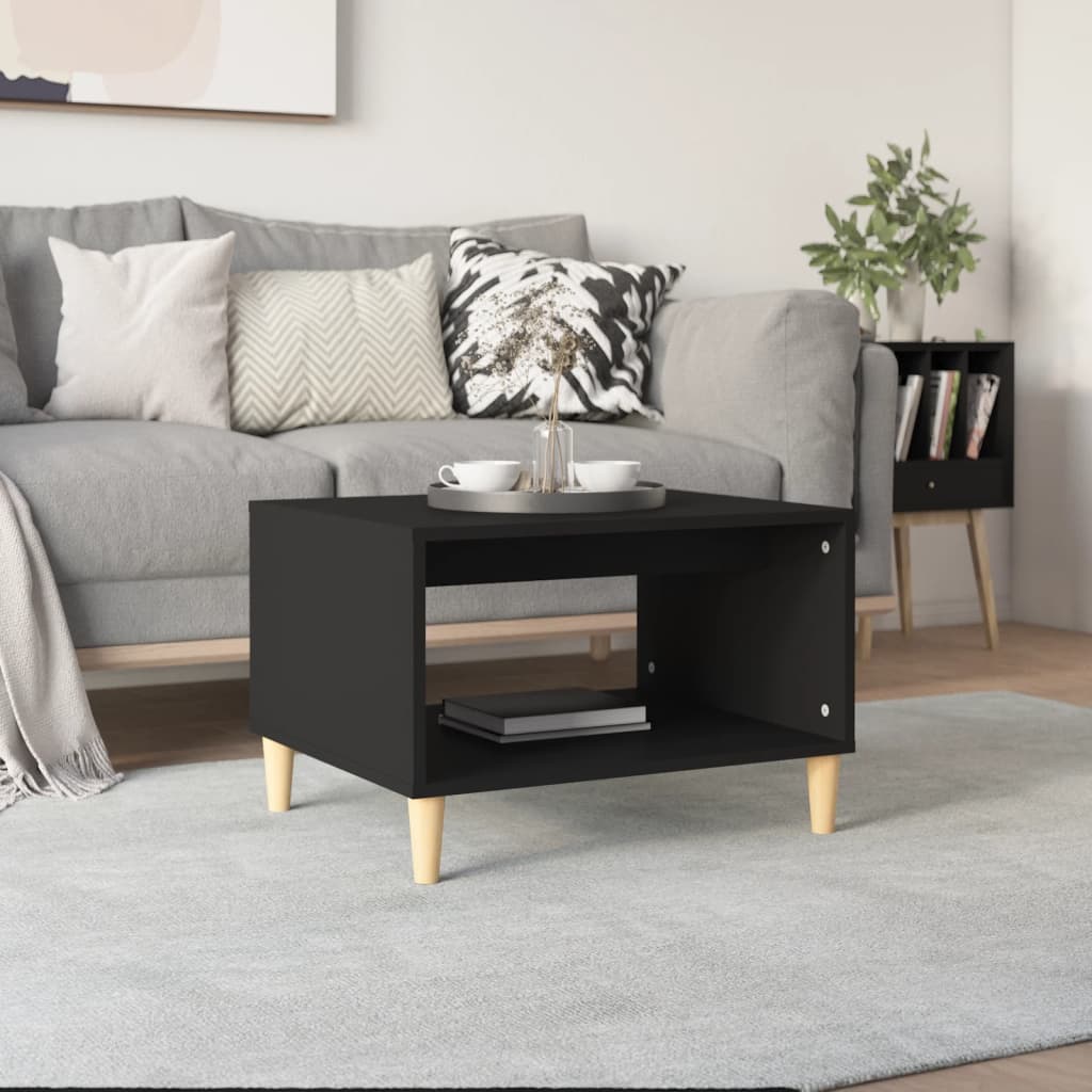 Salongbord svart 60x50x40 cm konstruert tre
