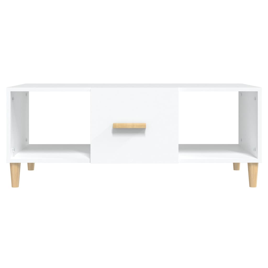 Salongbord hvit 102x50x40 cm konstruert tre