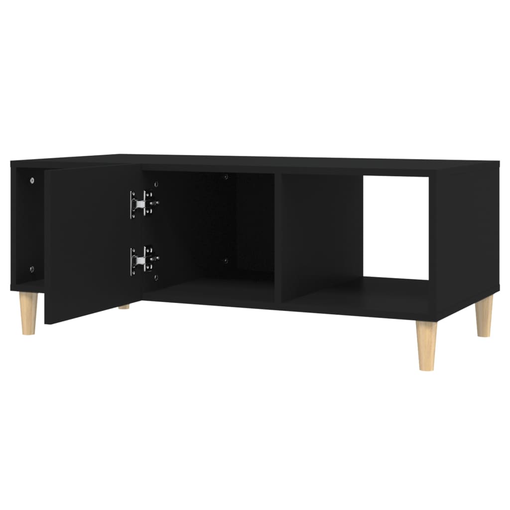 Salongbord svart 102x50x40 cm konstruert tre