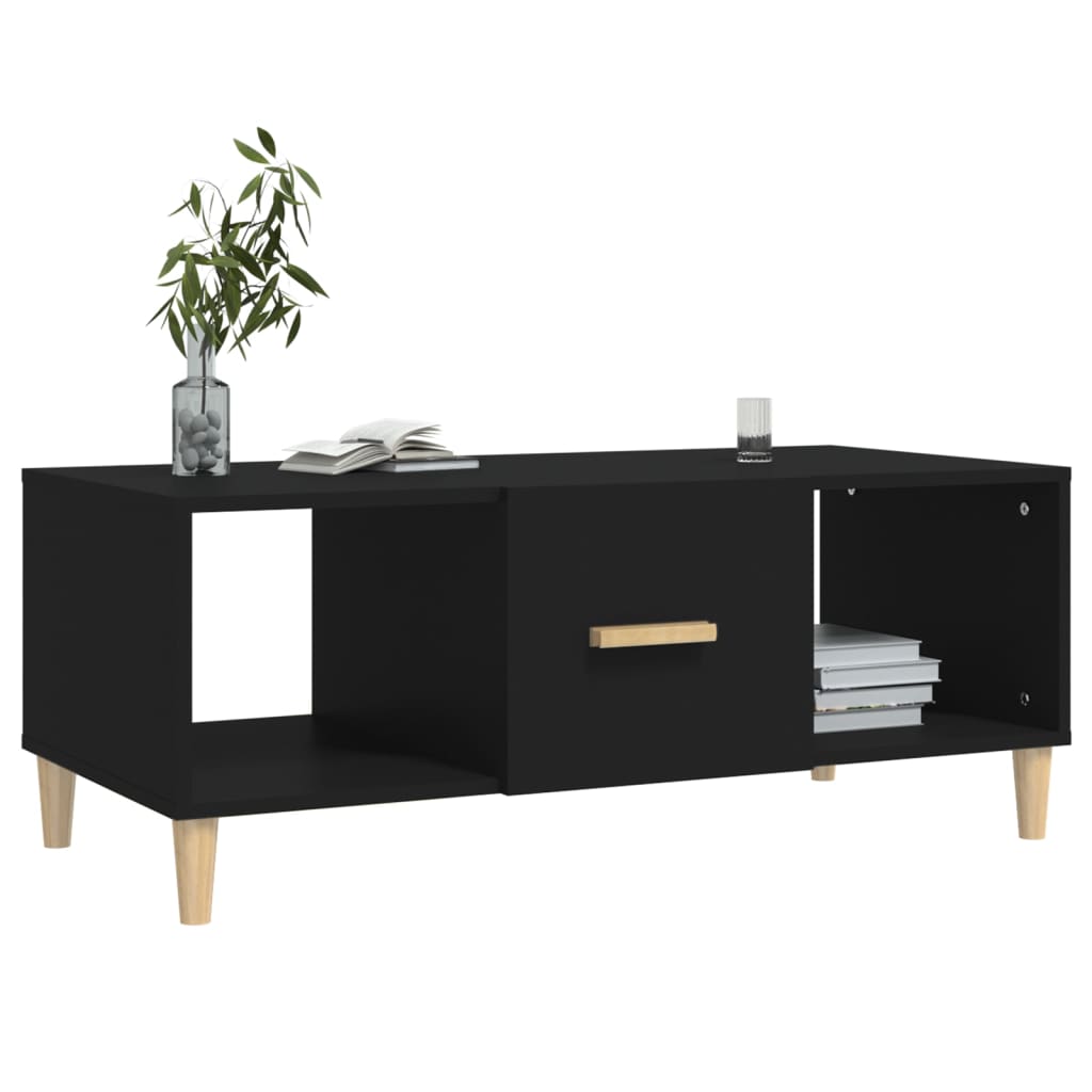 Salongbord svart 102x50x40 cm konstruert tre