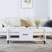 Salongbord hvit 102x50x40 cm konstruert tre