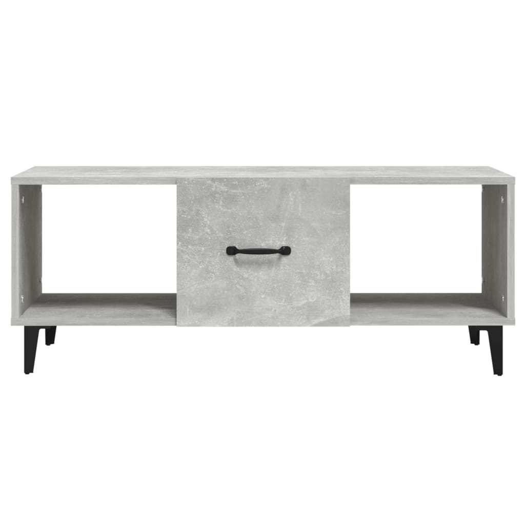 Salongbord betonggrå 102x50x40 cm konstruert tre
