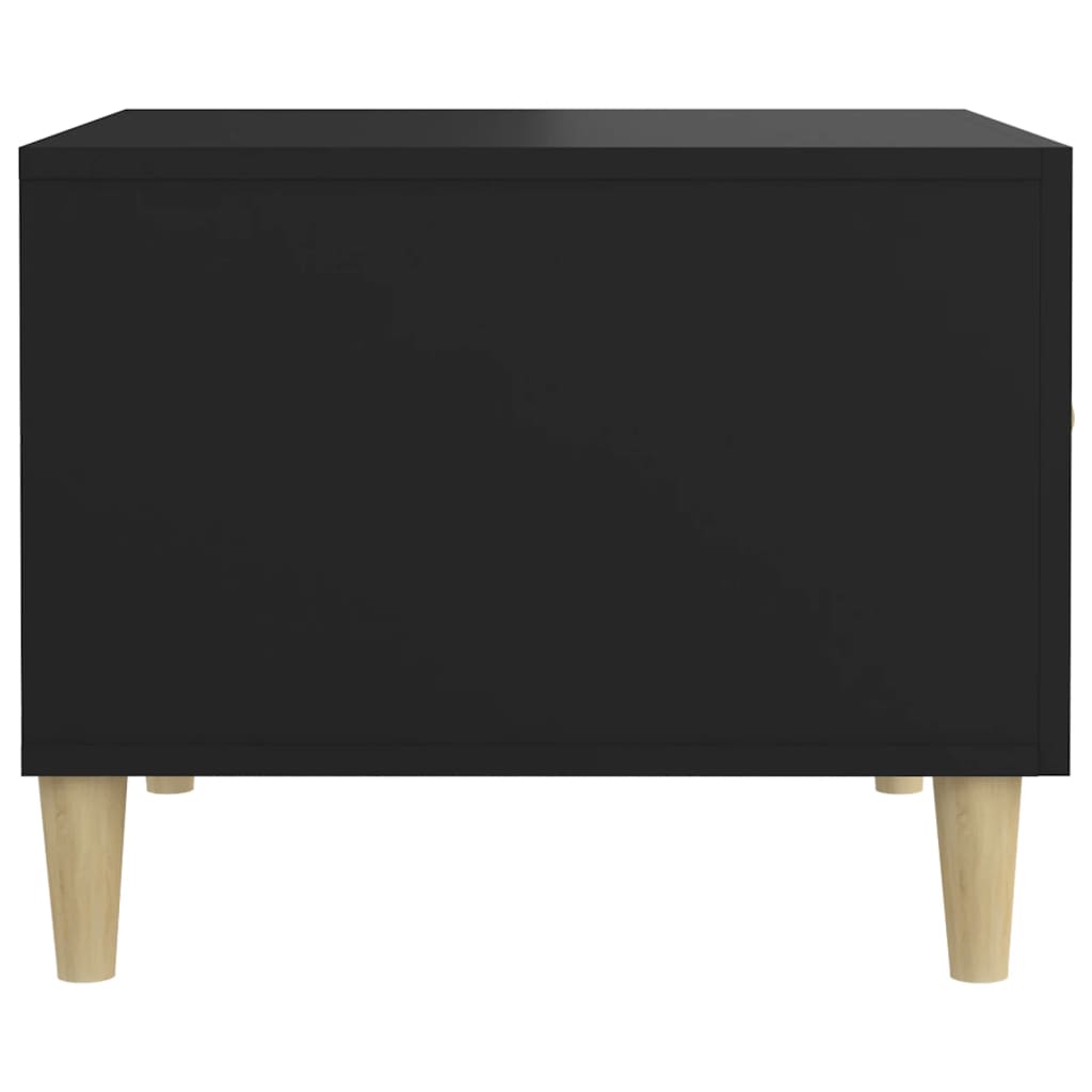 Salongbord 2 stk svart 50x50x40 cm konstruert tre