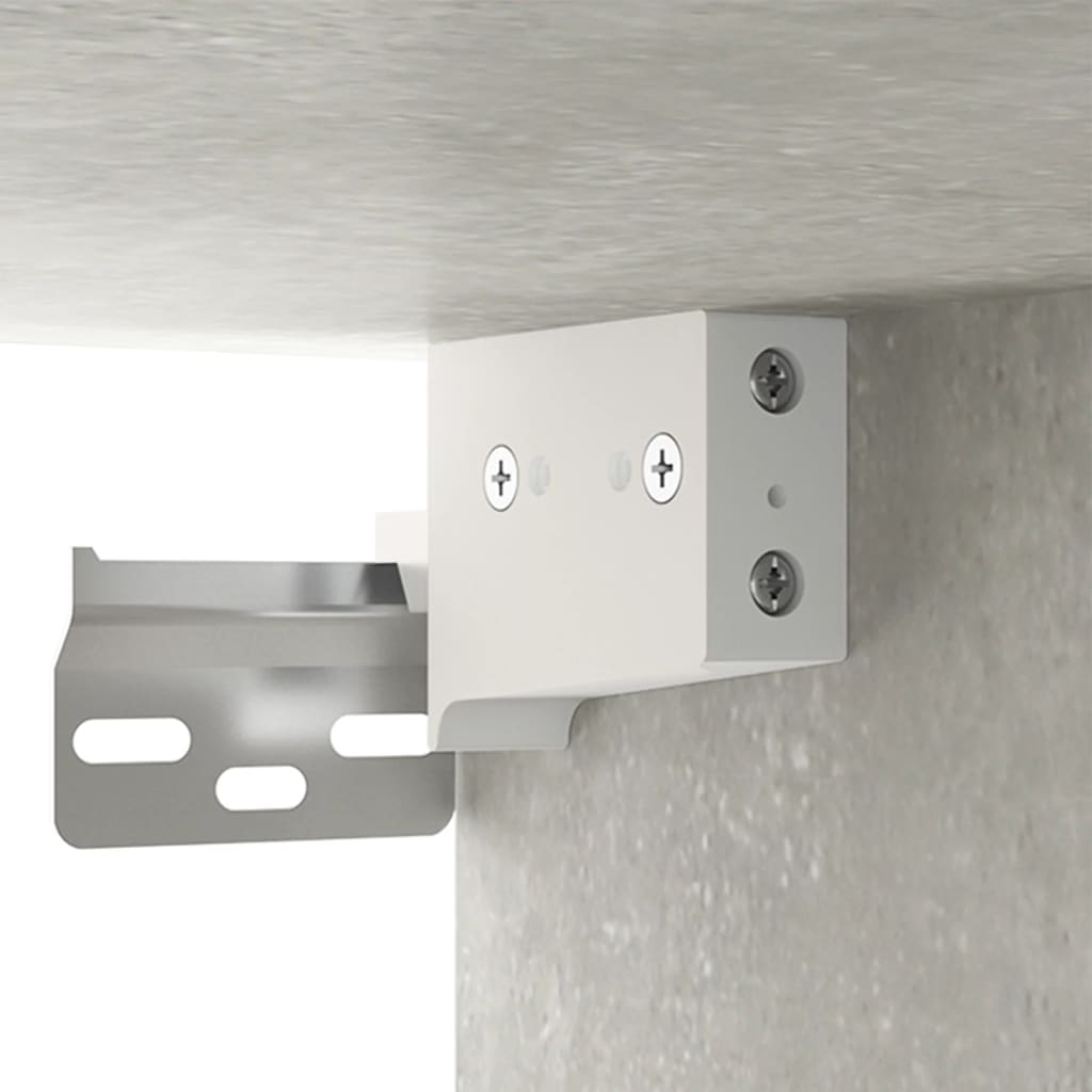 Veggmontert nattbord betonggrå 35x35x20 cm