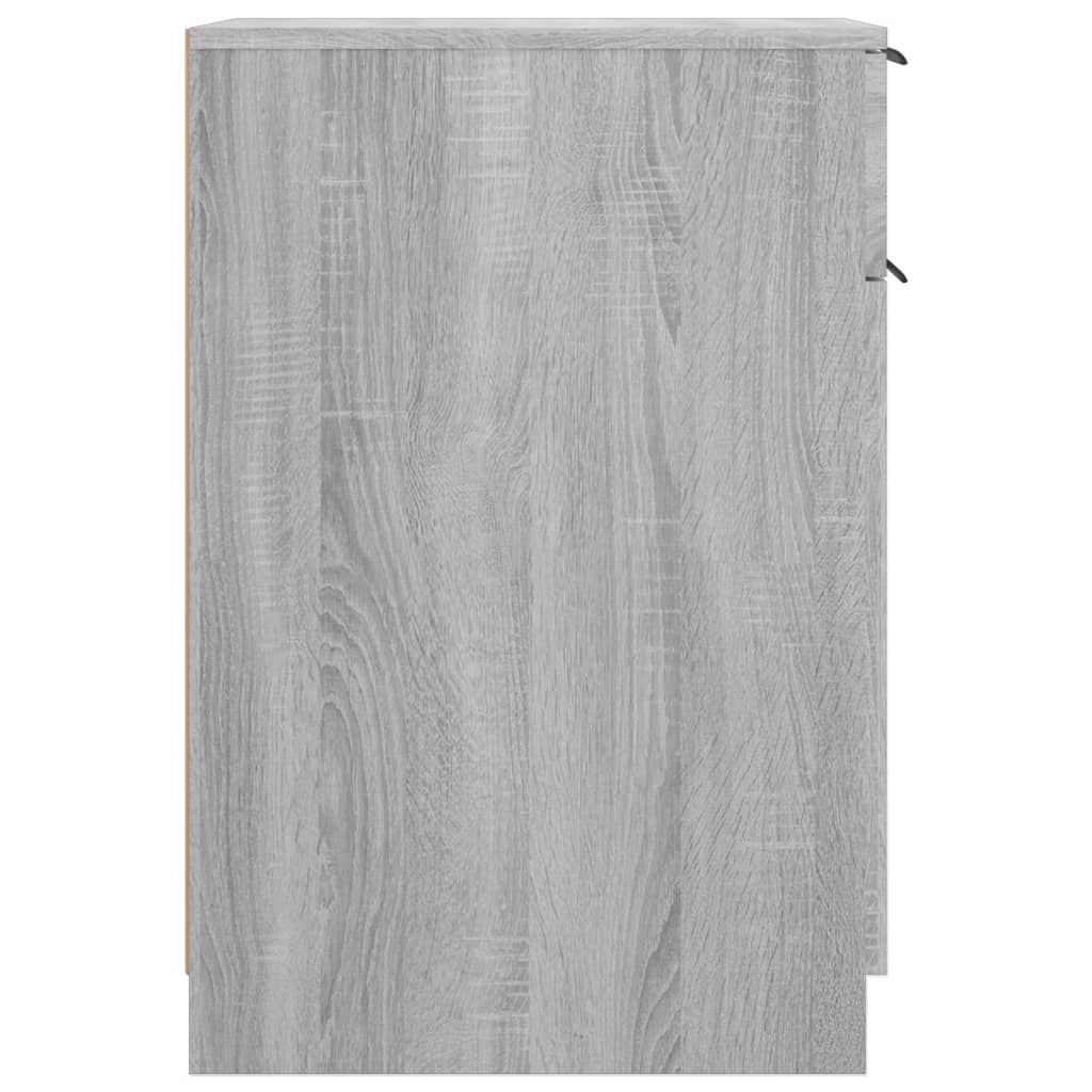 Skrivebordskap grå sonoma 33,5x50x75 cm konstruert tre