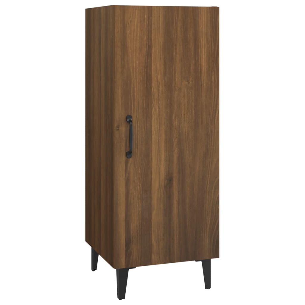 Skjenk brun eik 34,5x34x90 cm konstruert tre