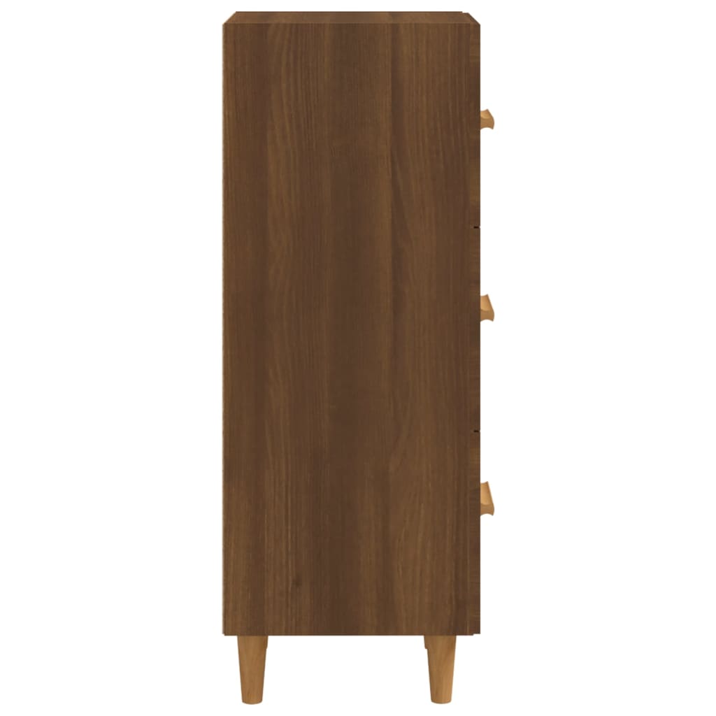 Skjenk brun eik 34,5x34x90 cm konstruert tre
