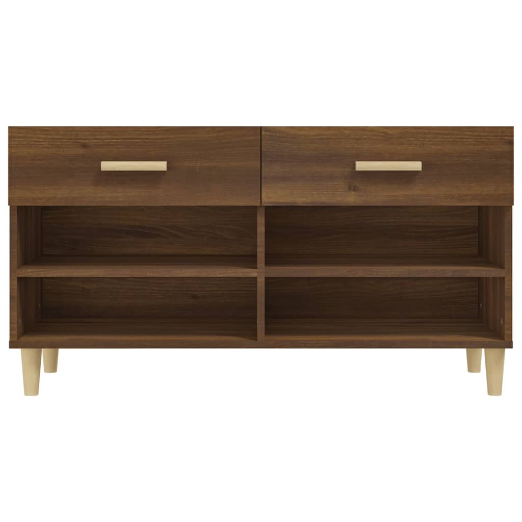 Skoskap brun eik 102x35x55 cm konstruert tre