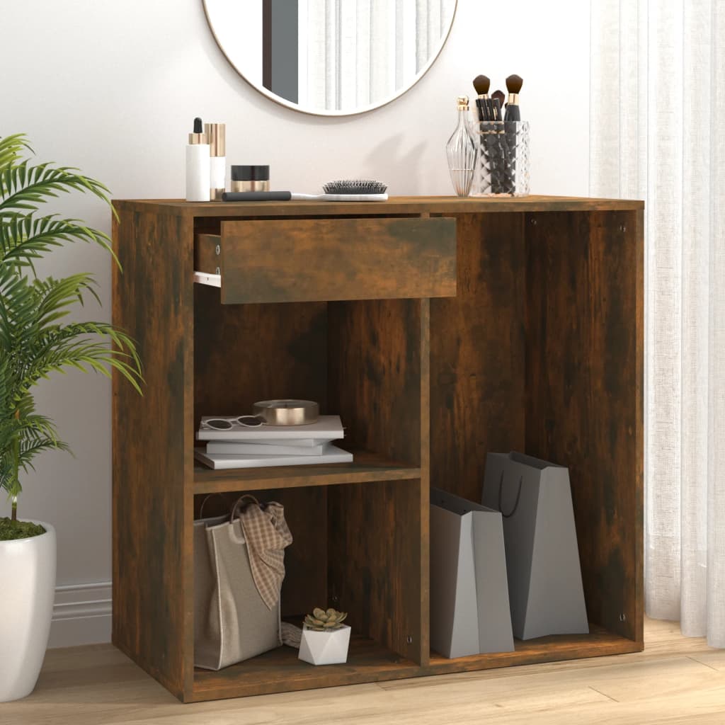Sminkeskap røkt eik 80x40x75 cm konstruert tre