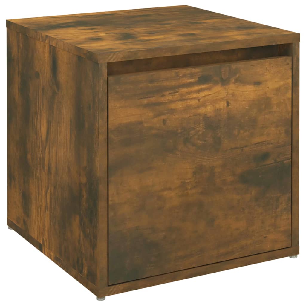Oppbevaringsskap røkt eik 40,5x40x40 cm konstruert tre