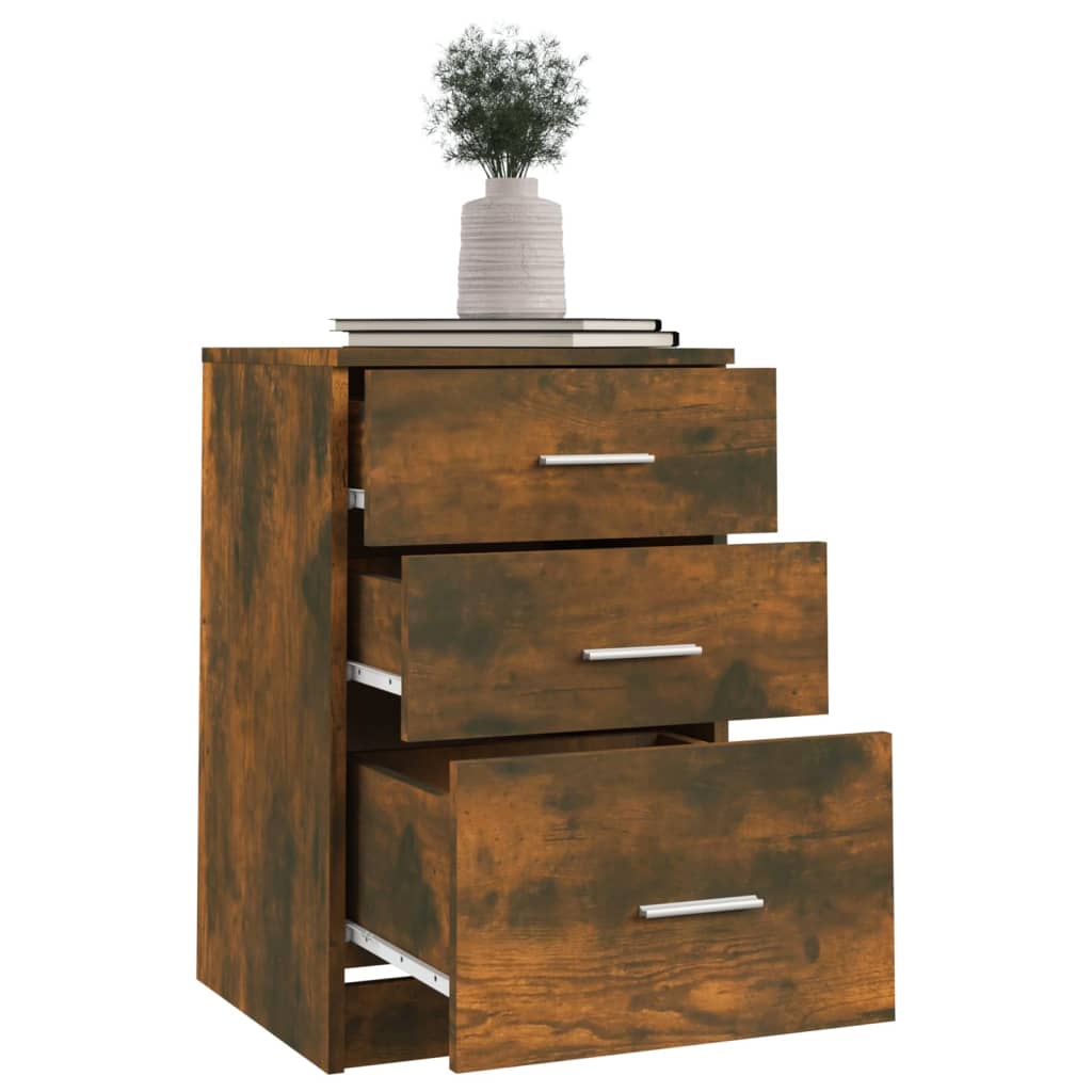 Nattbord røkt eik 40x40x63 cm konstruert tre