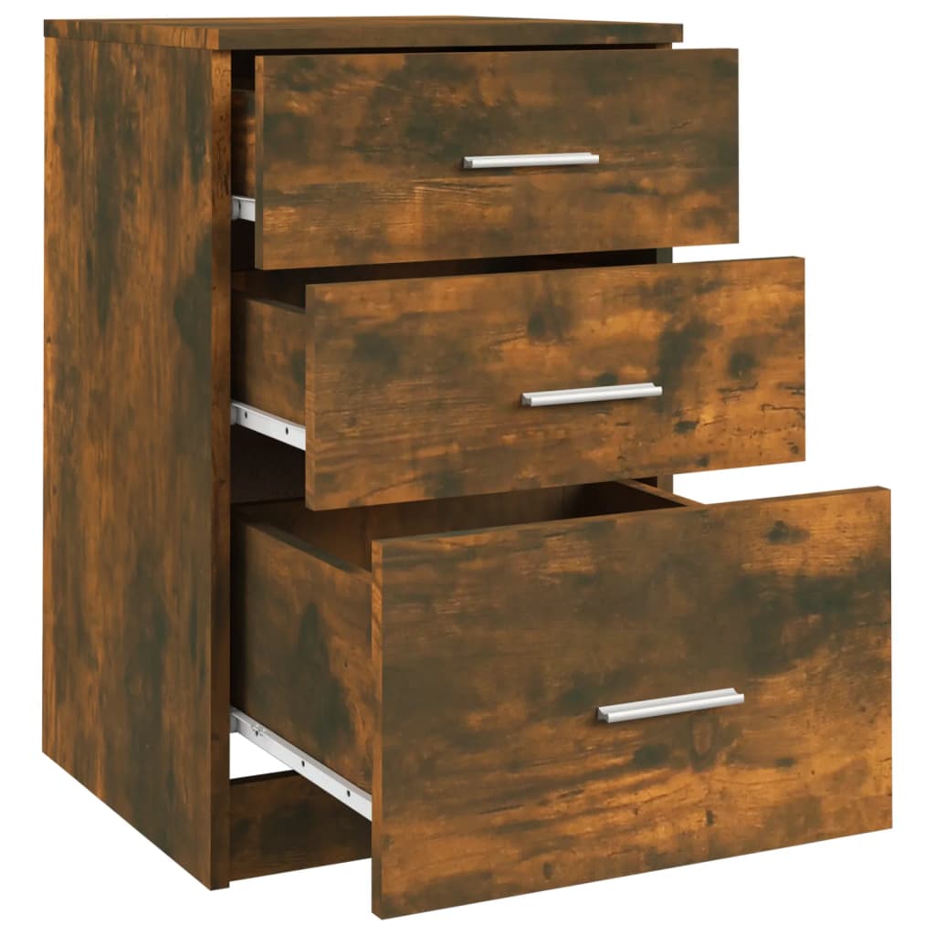 Nattbord røkt eik 40x40x63 cm konstruert tre