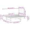 Uttrekkbar dagseng hvit 2x(90x200) cm heltre furu