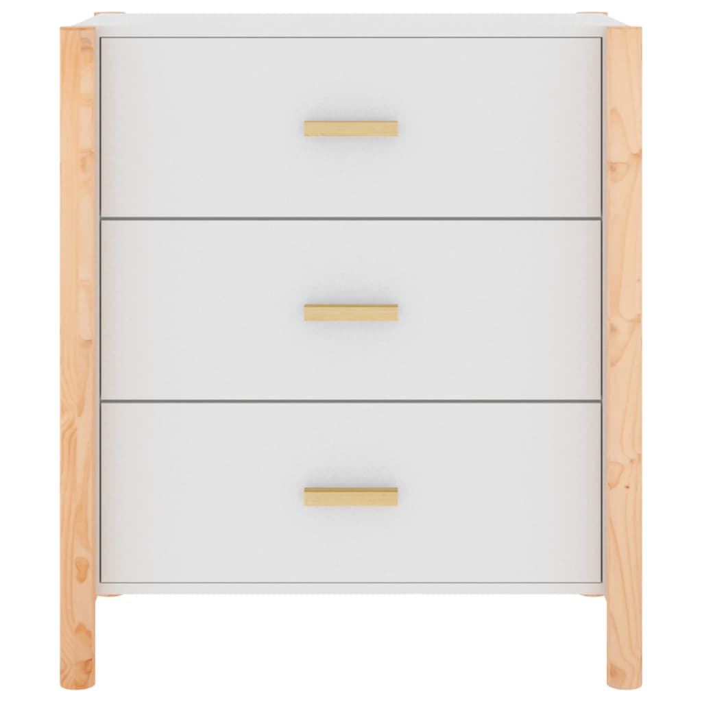 Skjenk hvit 62x38x70 cm konstruert tre