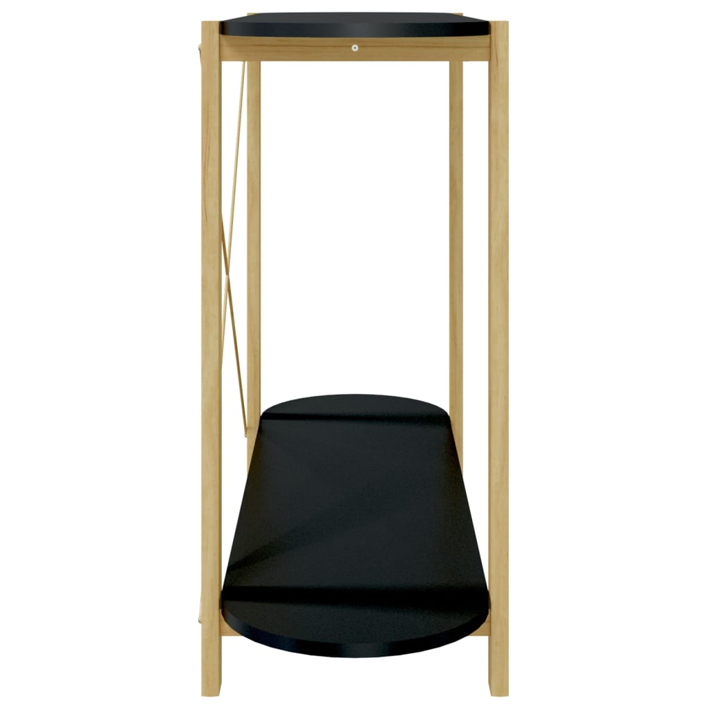 Konsollbord svart 110x38x75 cm konstruert tre