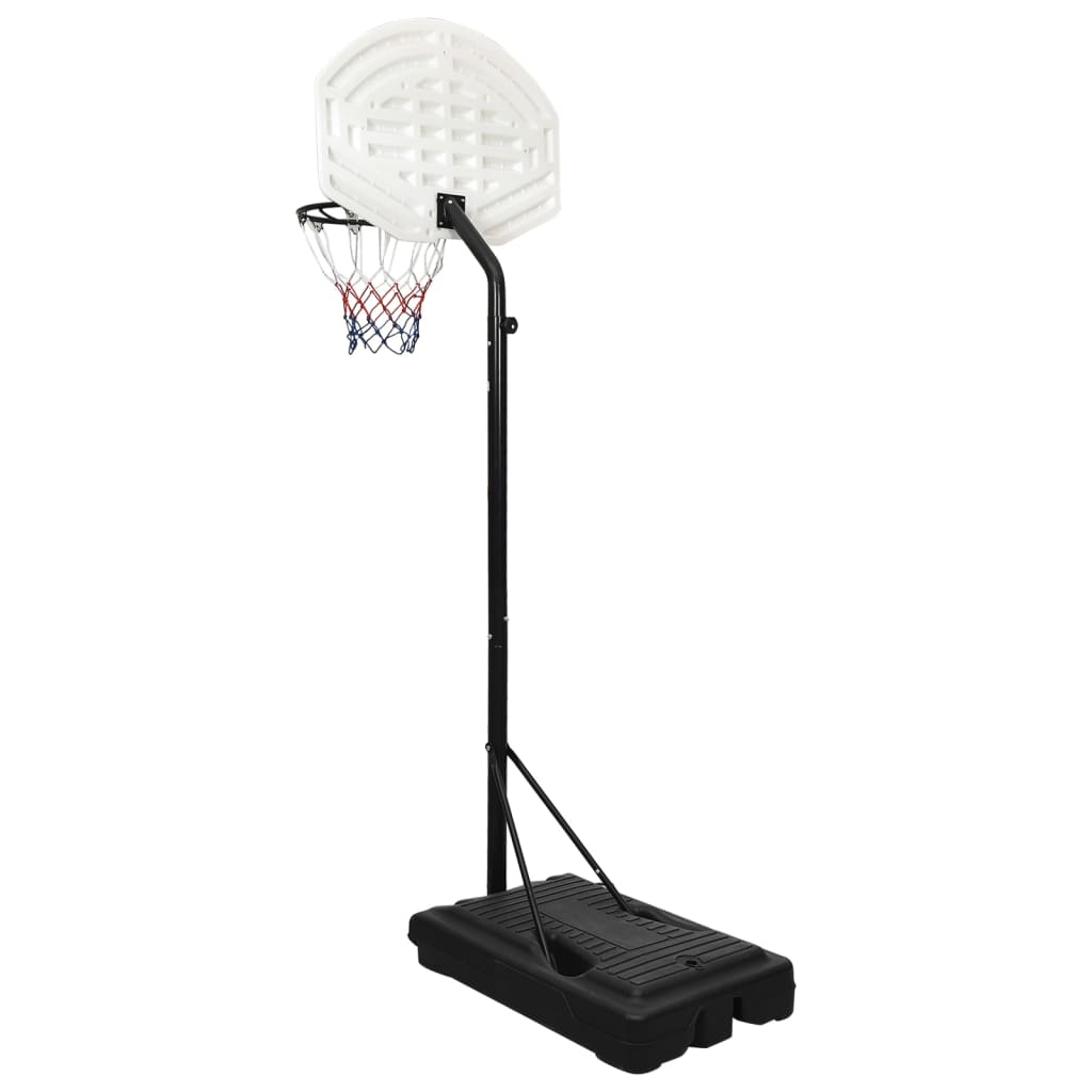 Basketballstativ hvit 237-307 cm polyeten