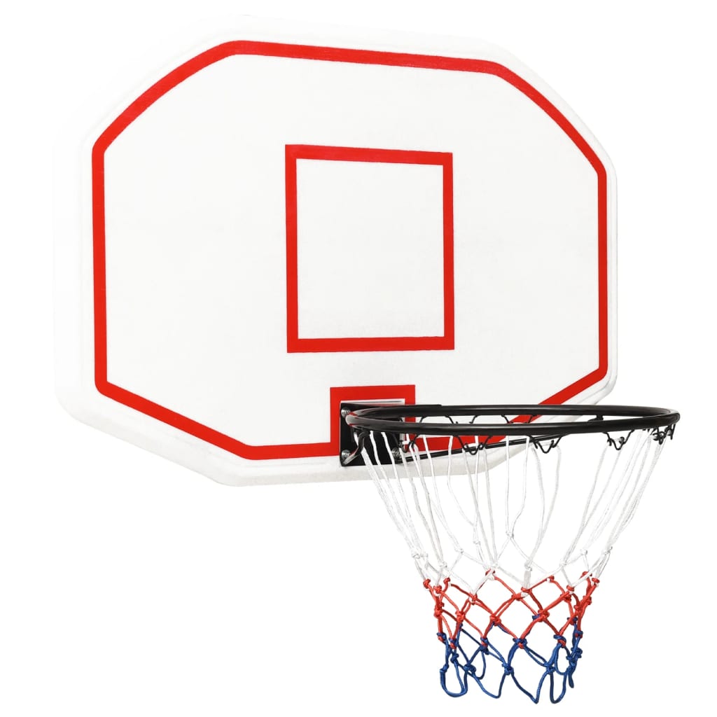 Bakplate for basketballkurv hvit 109x71x3 cm polyeten