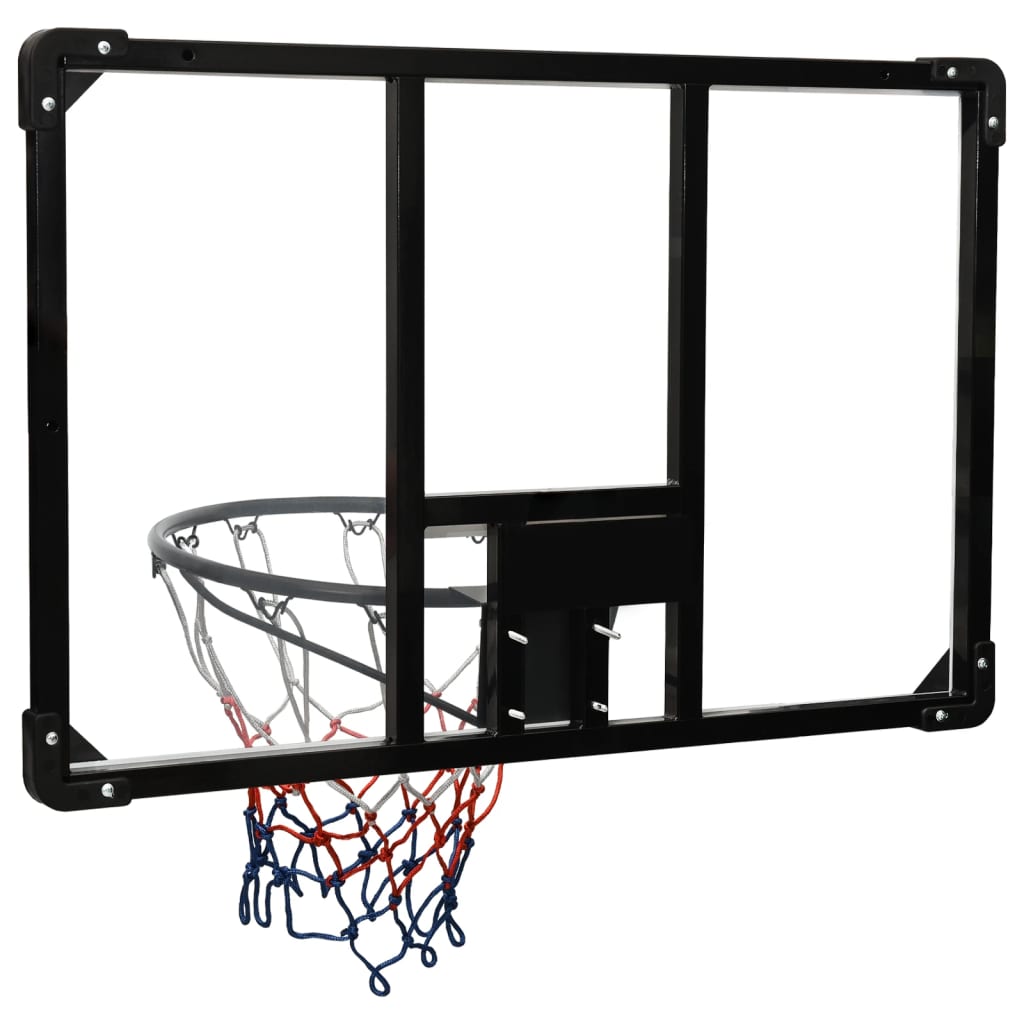 Basketballplate gjennomsiktig 90x60x2,5 cm polyeten