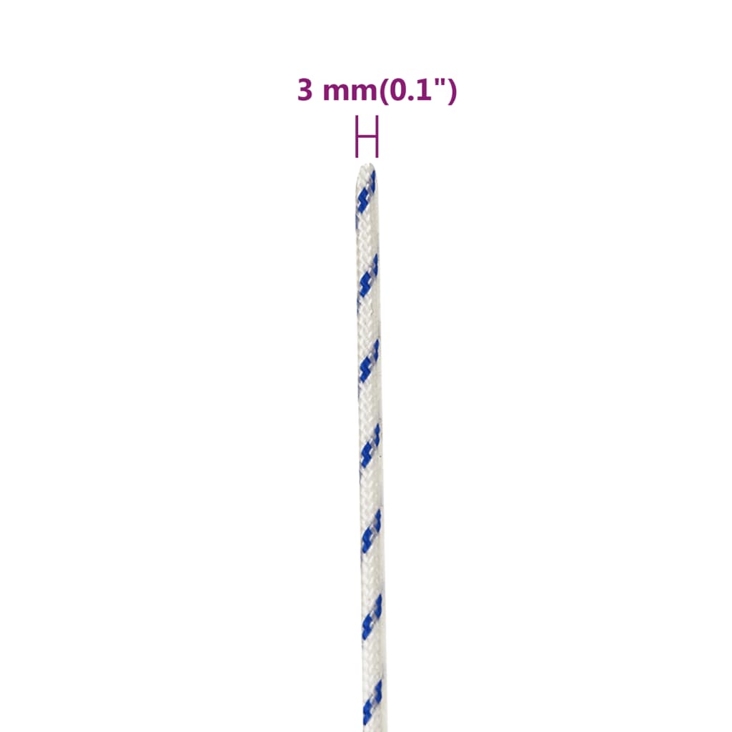 Båttau hvit 3 mm 25 m polypropylen