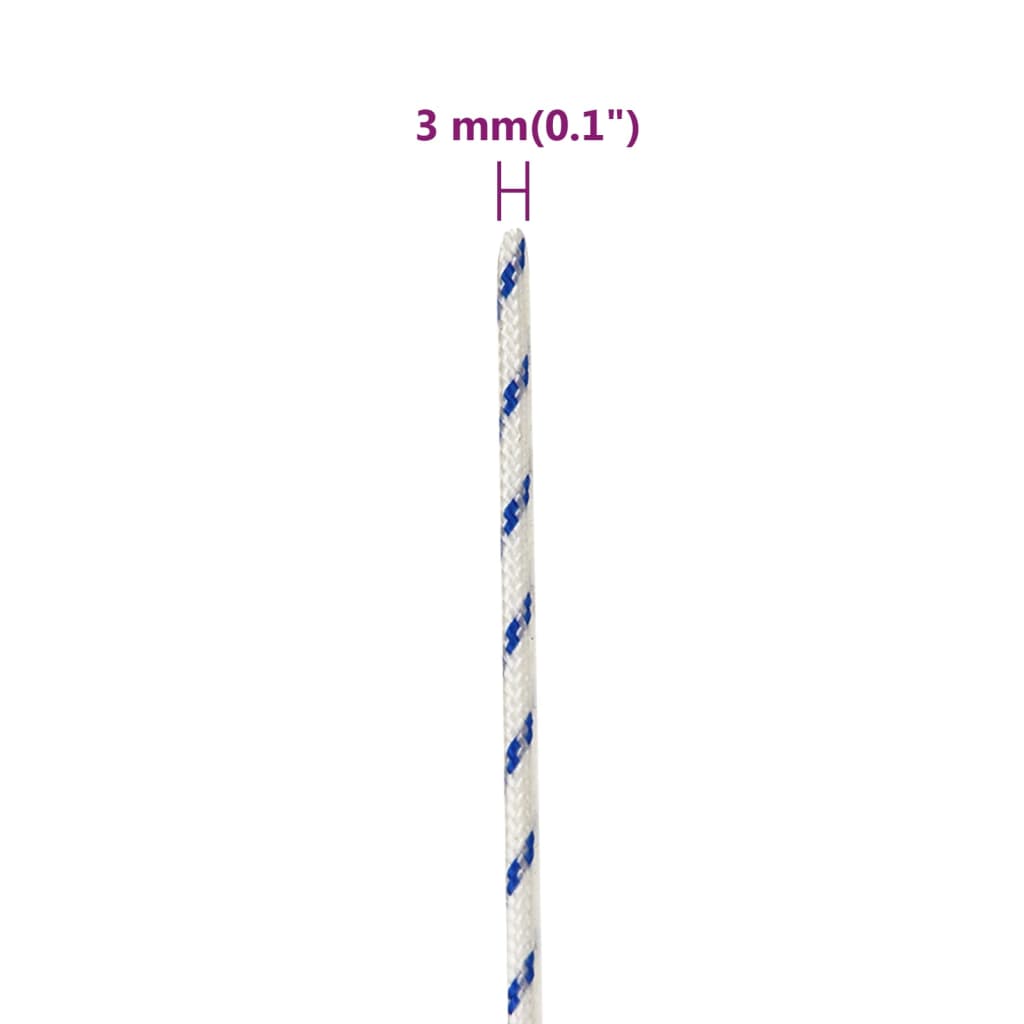 Båttau hvit 3 mm 250 m polypropylen