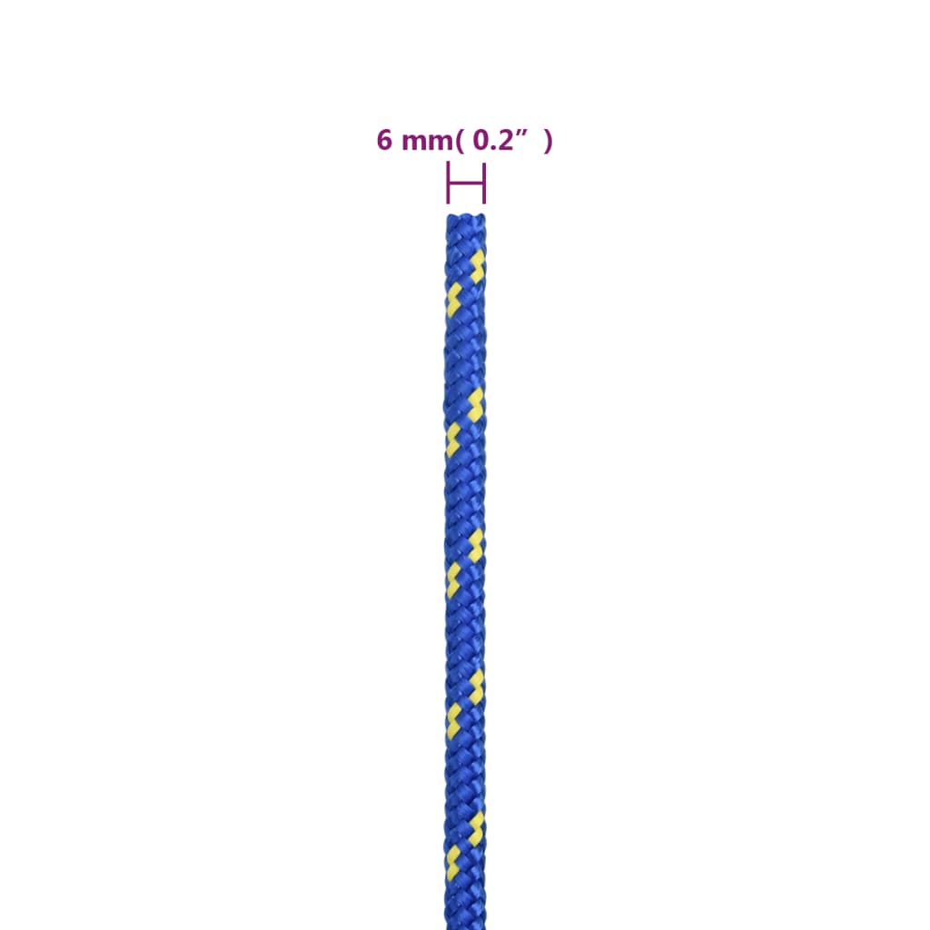 Båttau blå 6 mm 25 m polypropylen