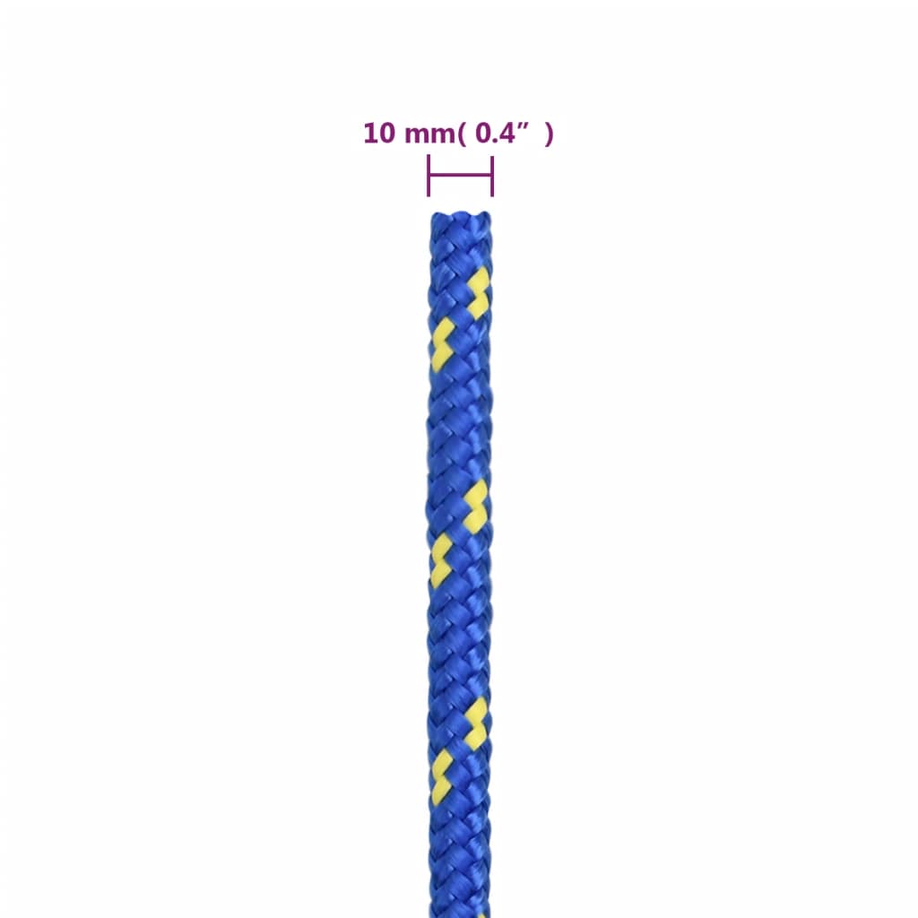 Båttau blå 10 mm 500 m polypropylen