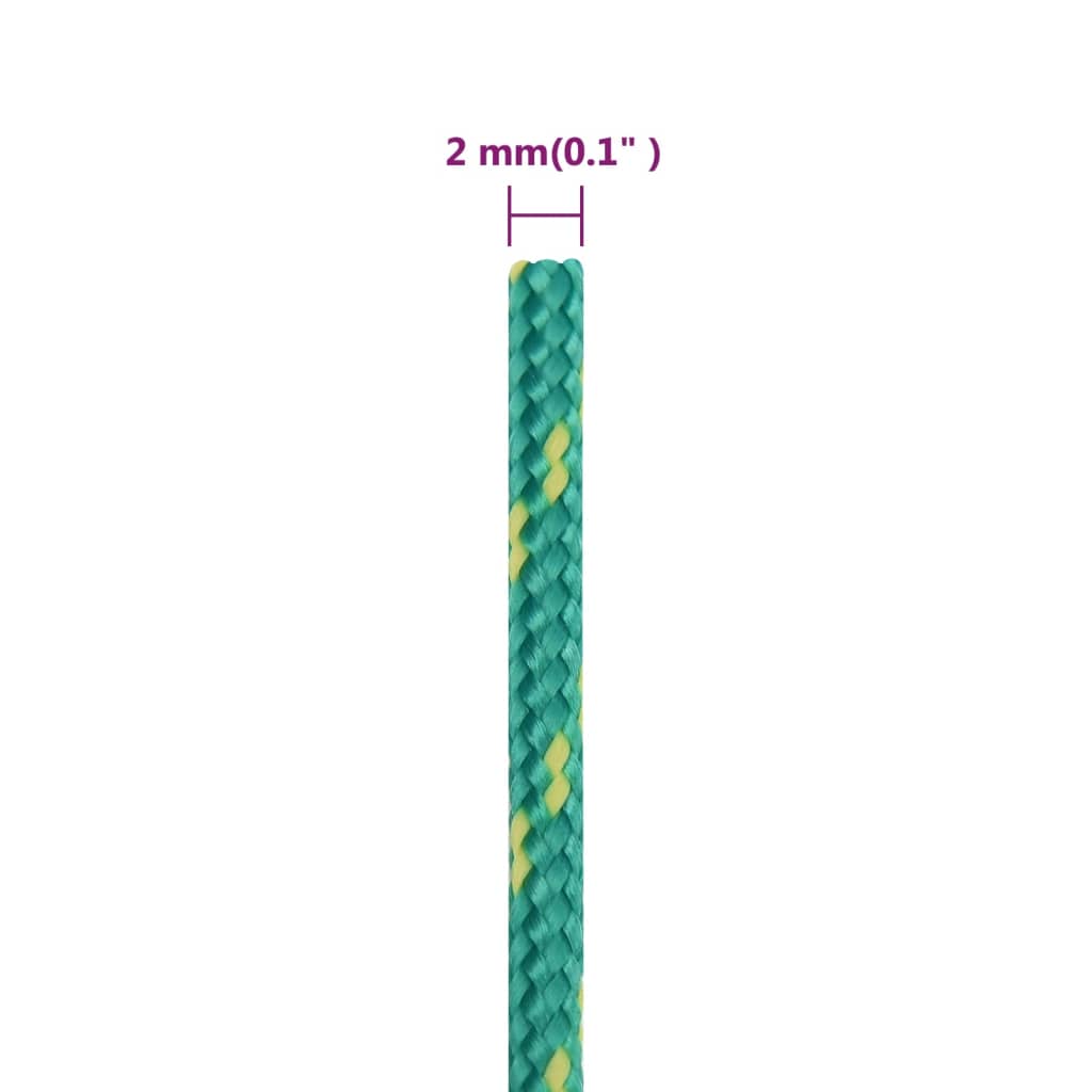 Båttau grønn 2 mm 25 m polypropylen