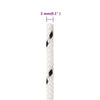 Flettet båttau hvit 2 mm x 100 m polyester