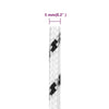 Flettet båttau hvit 5 mm x 100 m polyester