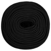 Arbeidstau svart 6 mm 25 m polyester