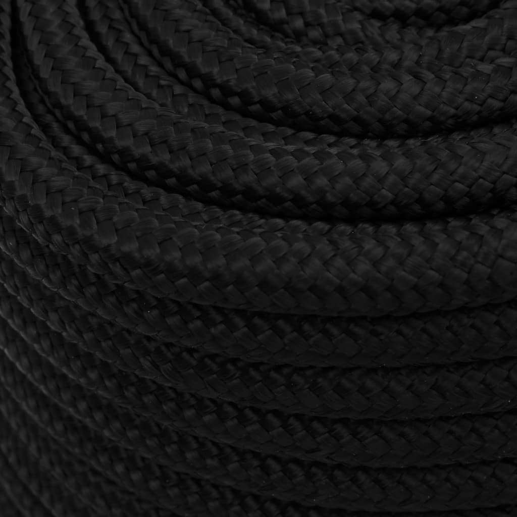 Arbeidstau svart 18 mm 50 m polyester