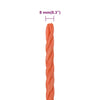 Arbeidstau oransje 8 mm 25 m polypropylen