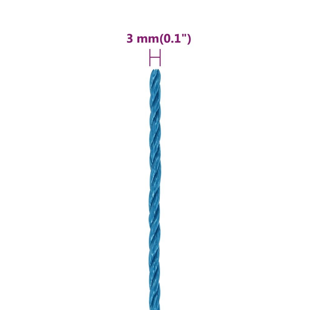 Arbeidstau blå 3 mm 25 m polypropylen